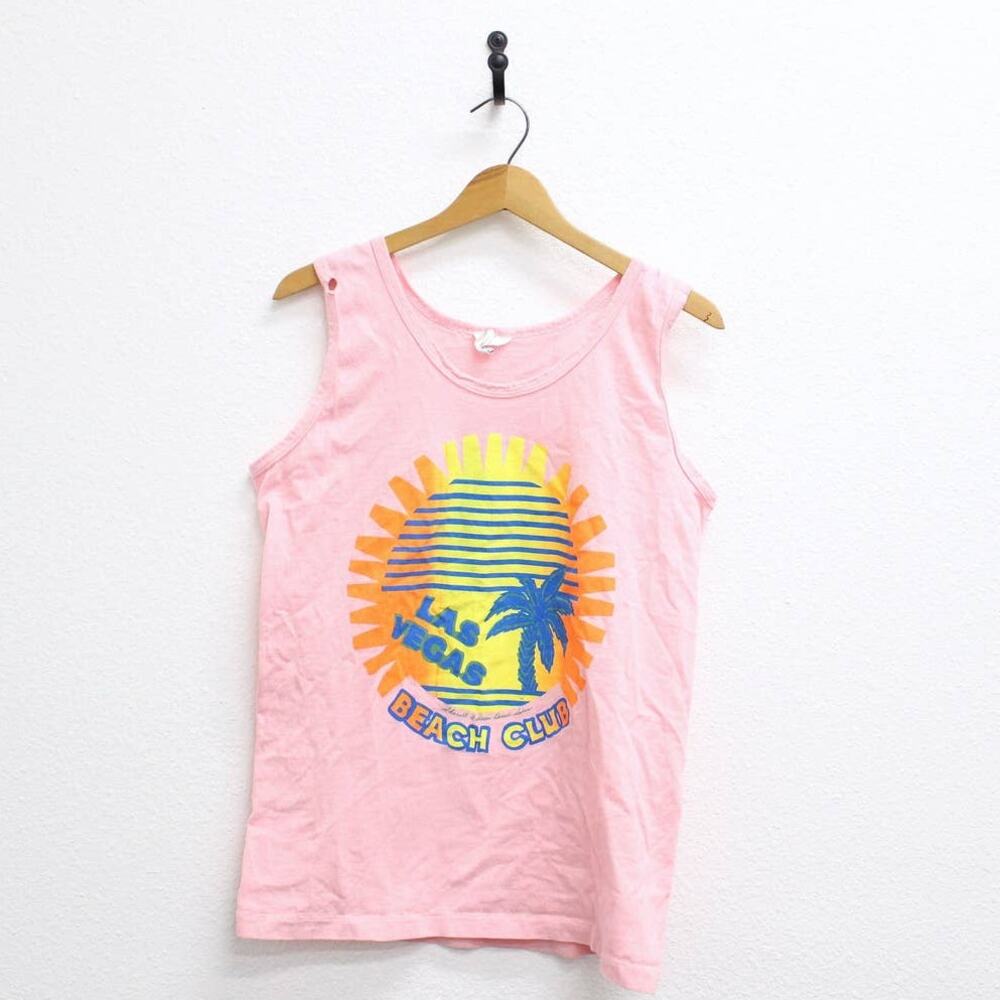 Vintage Las Vegas Beach Club Tank Top Large